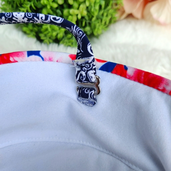 La Vie en Rose floral print push-up bandeau bikini - Picture 3 of 5